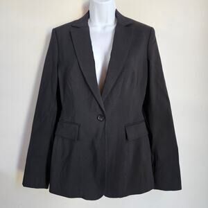 Express Design Studio Black Blazer Size 6 Women's One Button Career Office‎